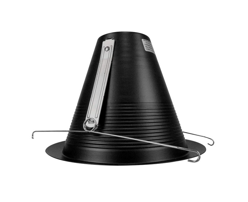 NICOR Lighting 6 inch Black Airtight Recessed Cone Baffle Trim, Fits 6 inch Housings (17550ABK) - Image 2